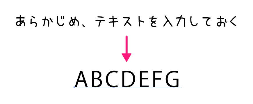 イラストレーター「文字タッチツール」テキスト入力